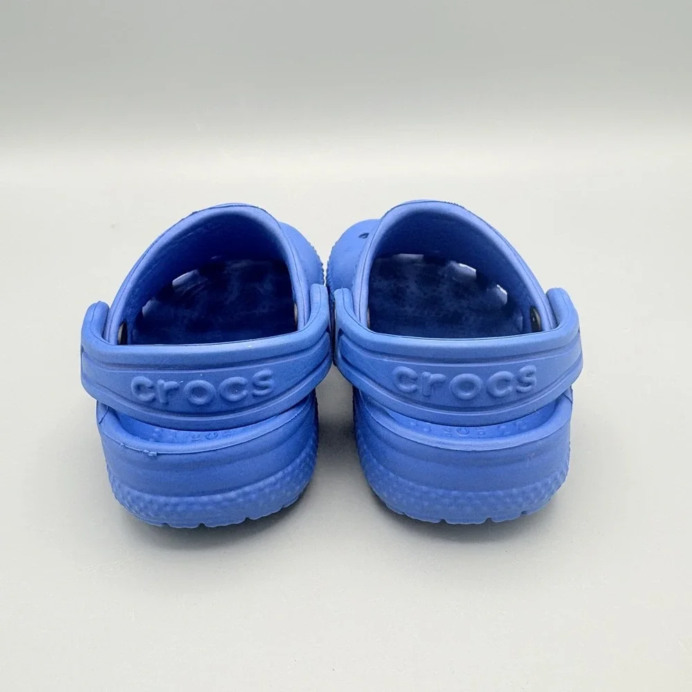 Crocs Classic Clogs Kids C6 Blue Slip-On Closed Toe Comfort Breathable Casual